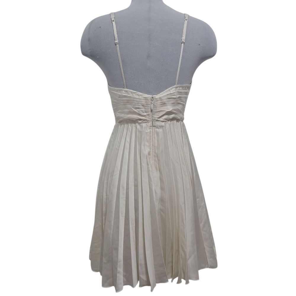Abercrombie & Fitch Angelcore Boho Pleated Plunging Neckline Off White Small NWT - Picture 5 of 12